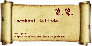 Macskási Melinda névjegykártya