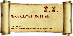 Macskási Melinda névjegykártya