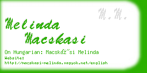 melinda macskasi business card
